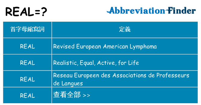 real 代表什麼