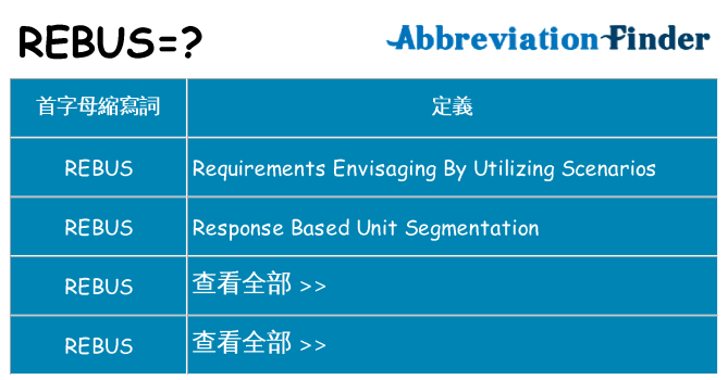 rebus 代表什麼