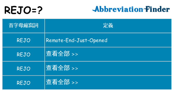 rejo 代表什麼