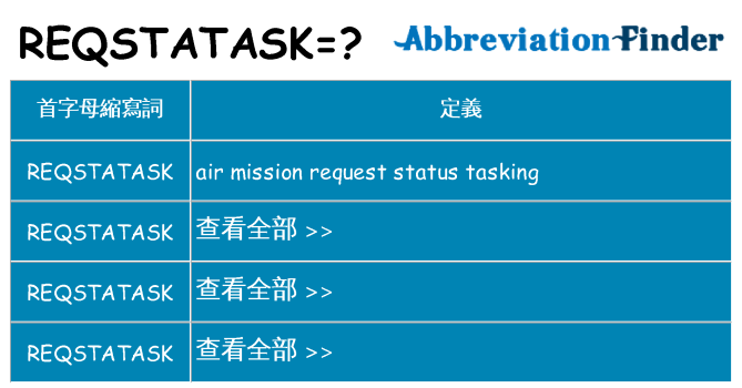 reqstatask 代表什麼