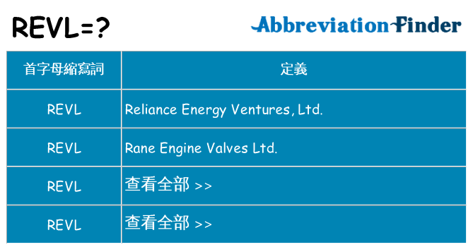 revl 代表什麼