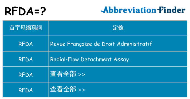 rfda 代表什麼