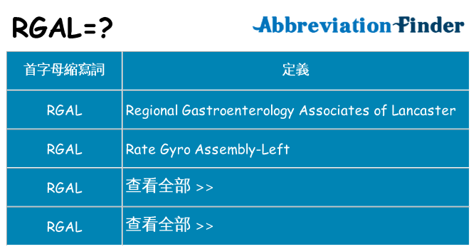 rgal 代表什麼