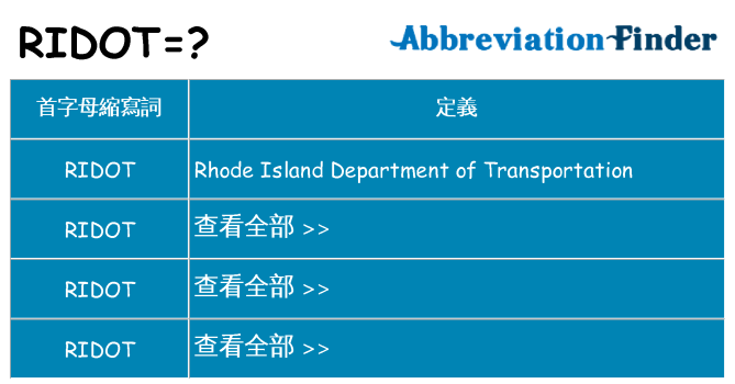 ridot 代表什麼