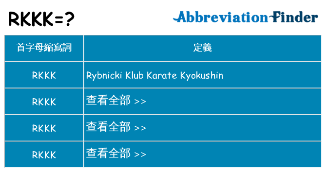 rkkk 代表什麼
