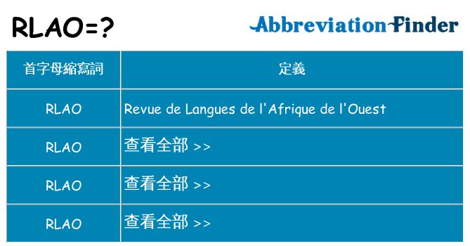 rlao 代表什麼