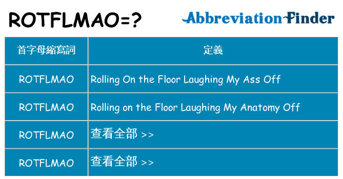 rotflmao 代表什麼