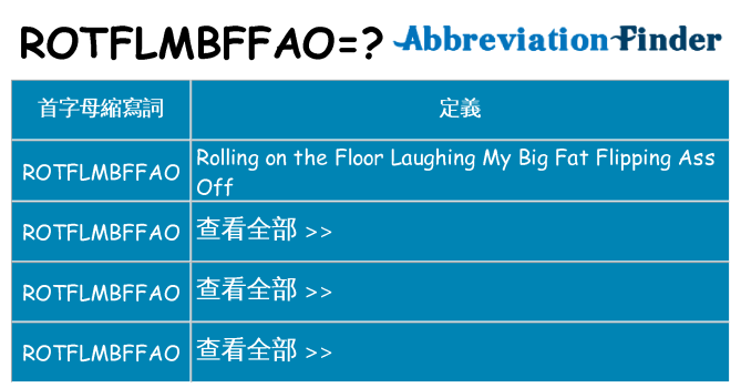 rotflmbffao 代表什麼