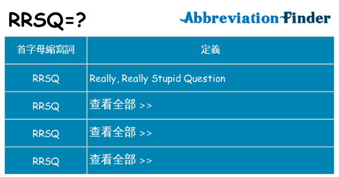 rrsq 代表什麼