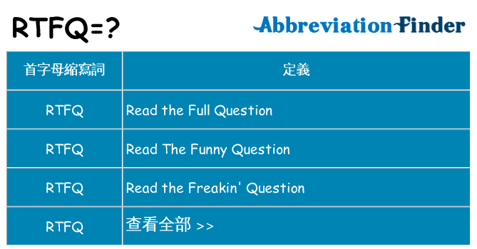 rtfq 代表什麼