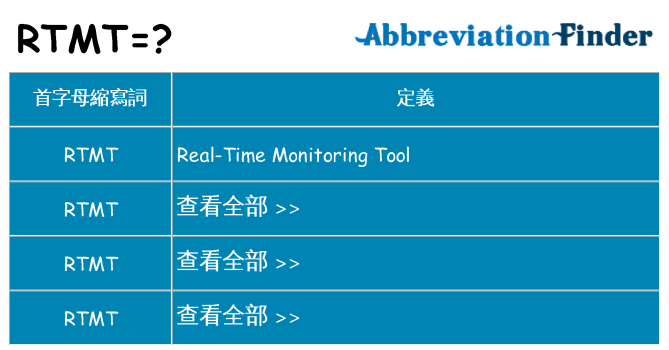 rtmt 代表什麼