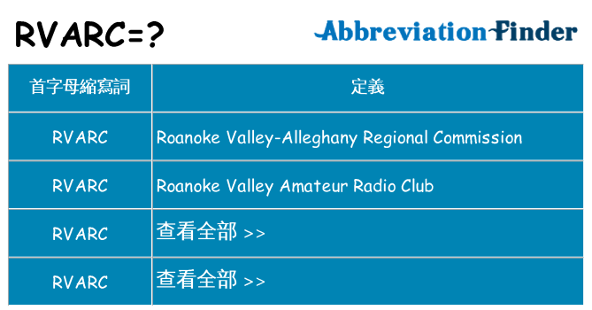 rvarc 代表什麼