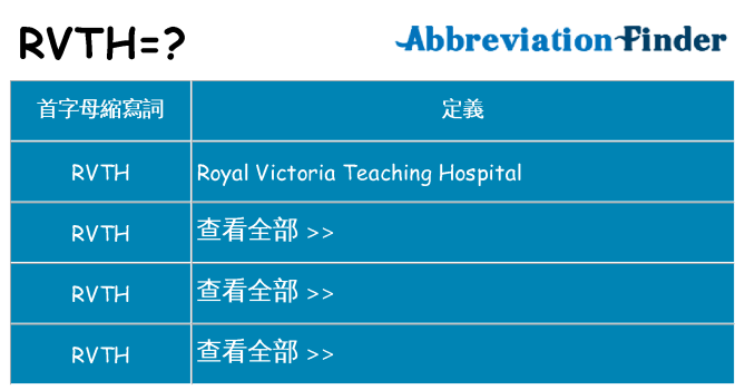 rvth 代表什麼