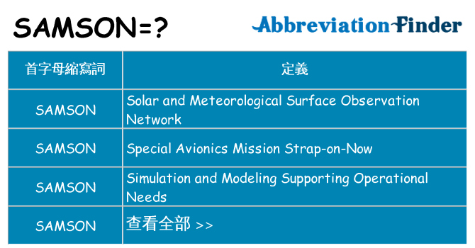 samson 代表什麼