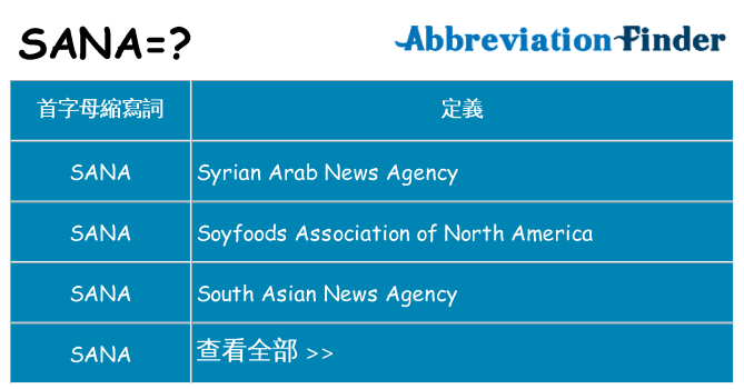 sana 代表什麼