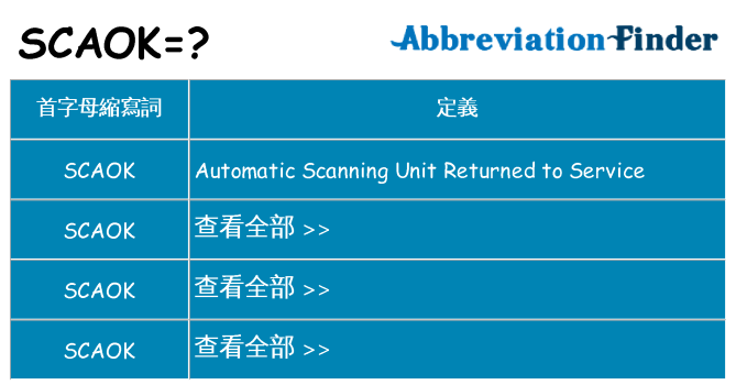 scaok 代表什麼