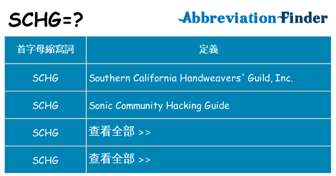 schg 代表什麼