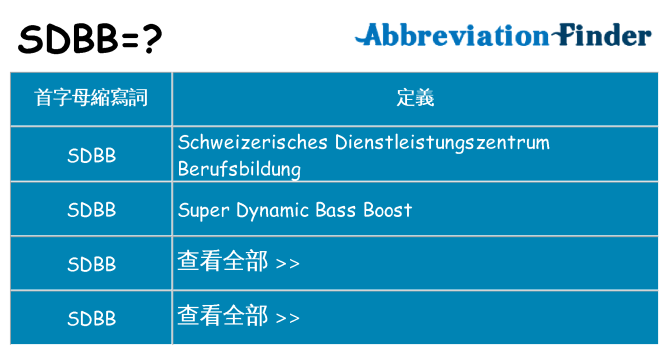 sdbb 代表什麼