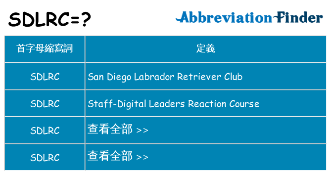 sdlrc 代表什麼