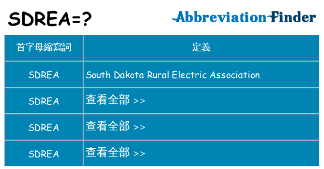 sdrea 代表什麼
