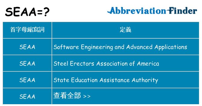 seaa 代表什麼
