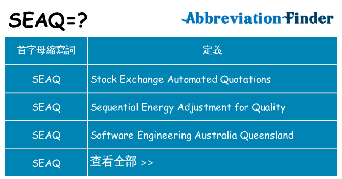 seaq 代表什麼