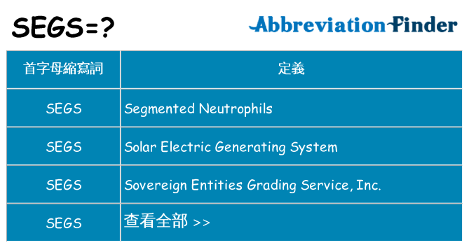 segs 代表什麼