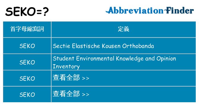 seko 代表什麼
