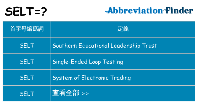 selt 代表什麼