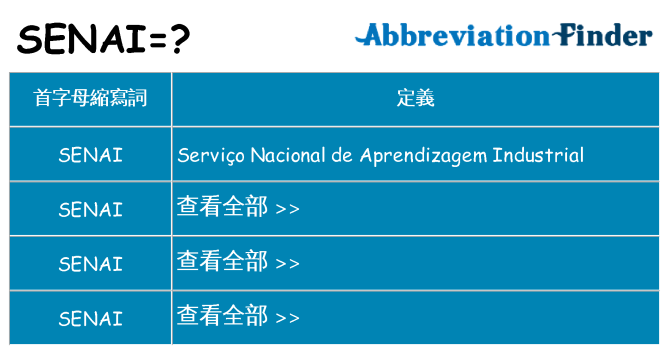 senai 代表什麼
