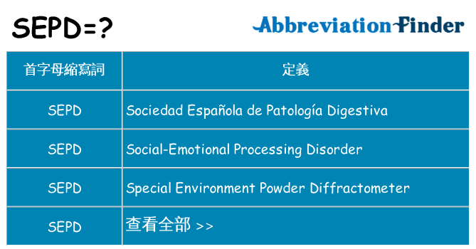 sepd 代表什麼