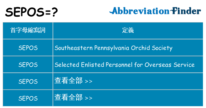 sepos 代表什麼