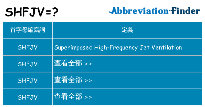 shfjv 代表什麼