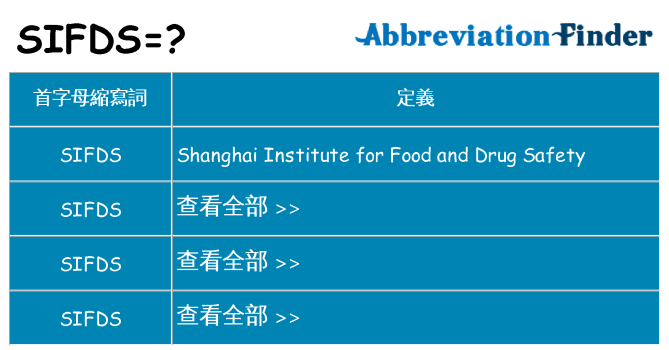 sifds 代表什麼