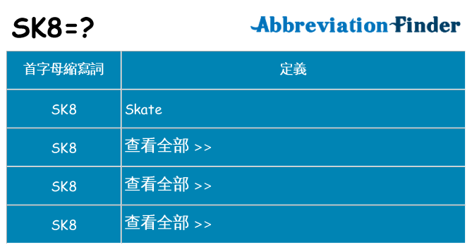 sk8 代表什麼