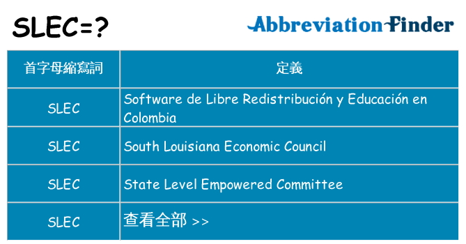 slec 代表什麼