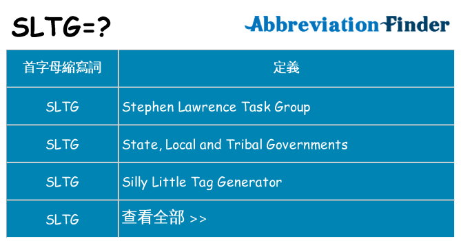 sltg 代表什麼