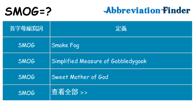 smog 代表什麼