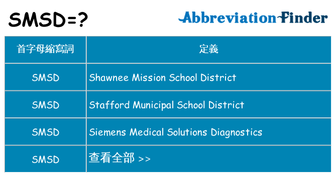 smsd 代表什麼