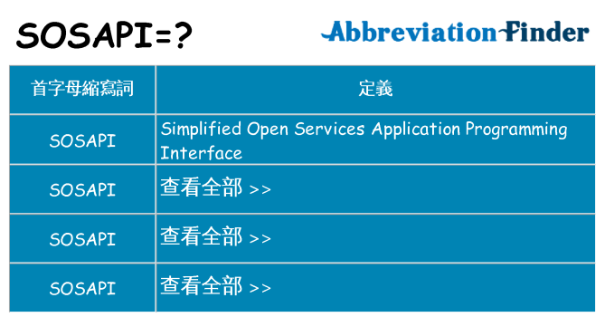 sosapi 代表什麼
