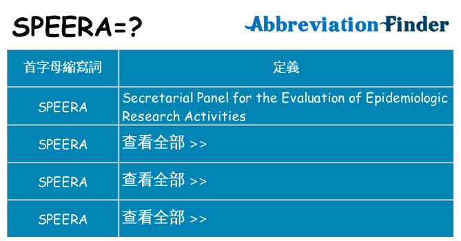 speera 代表什麼