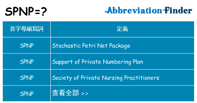 spnp 代表什麼