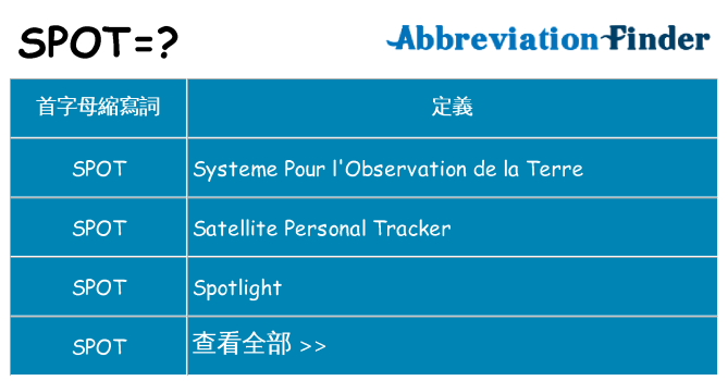 spot 代表什麼