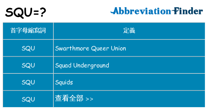 squ 代表什麼