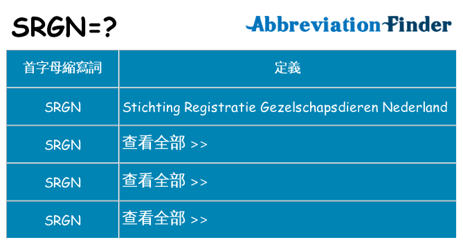 srgn 代表什麼