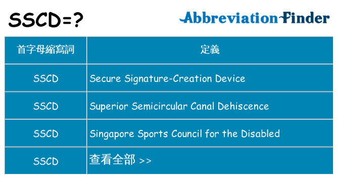 sscd 代表什麼