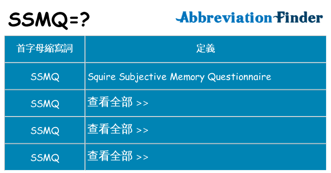 ssmq 代表什麼
