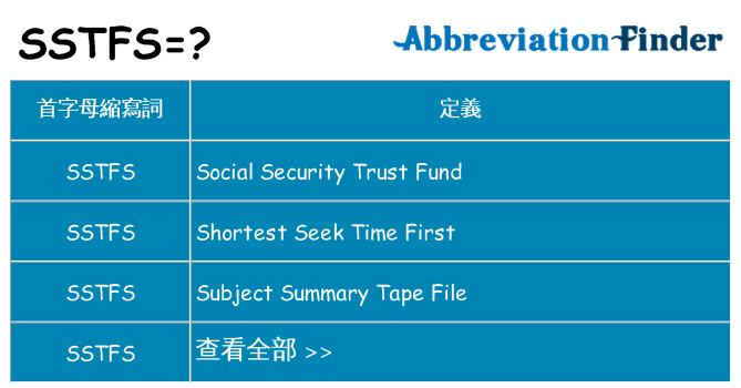 sstfs 代表什麼
