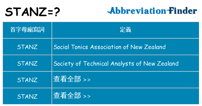 stanz 代表什麼