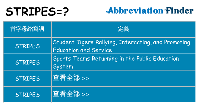 stripes 代表什麼